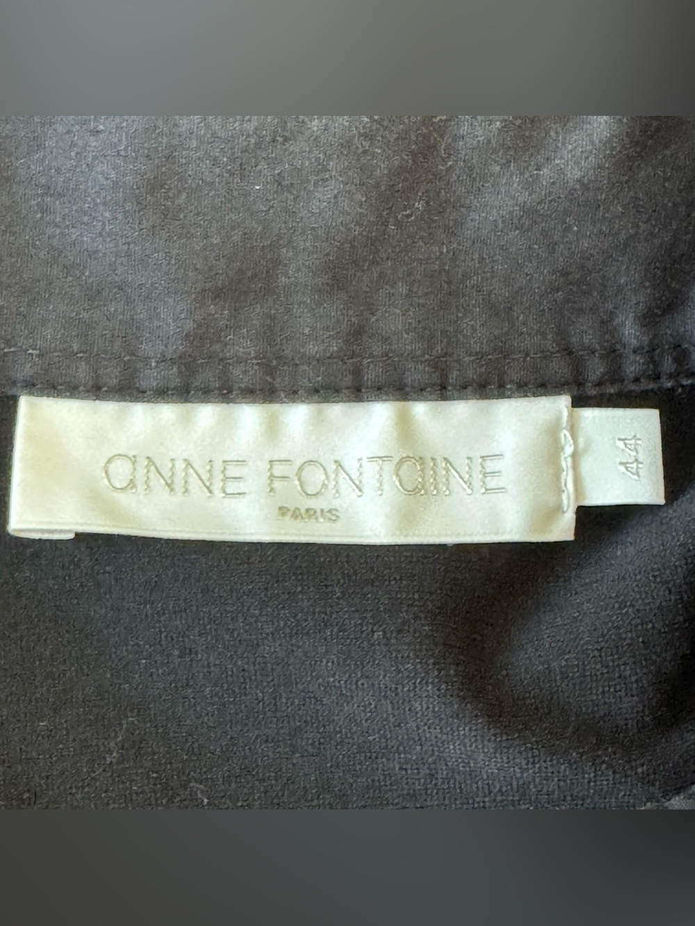 Anne Fontaine Nuage Shirt Black Stretch Jersey Shirt With Fitted Size 44 - Picture 10 of 15